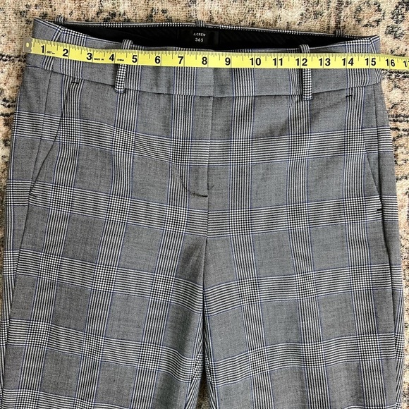 J.Crew 365 Women Gray Cameron Ankle Crop Pants sz 6T Glen Plaid Houndstooth NEW - Picture 13 of 16